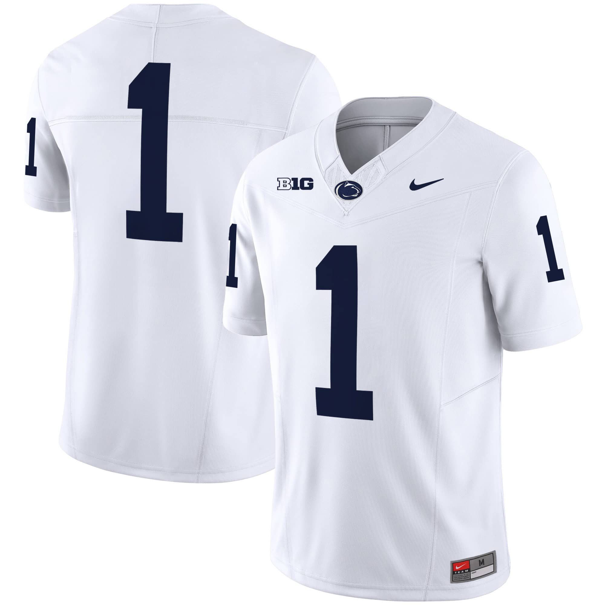 Men Penn State Nittany Lions #1 No Name White 2024 Nike Vapor Limited NCAA Jersey->indianapolis colts->NFL Jersey